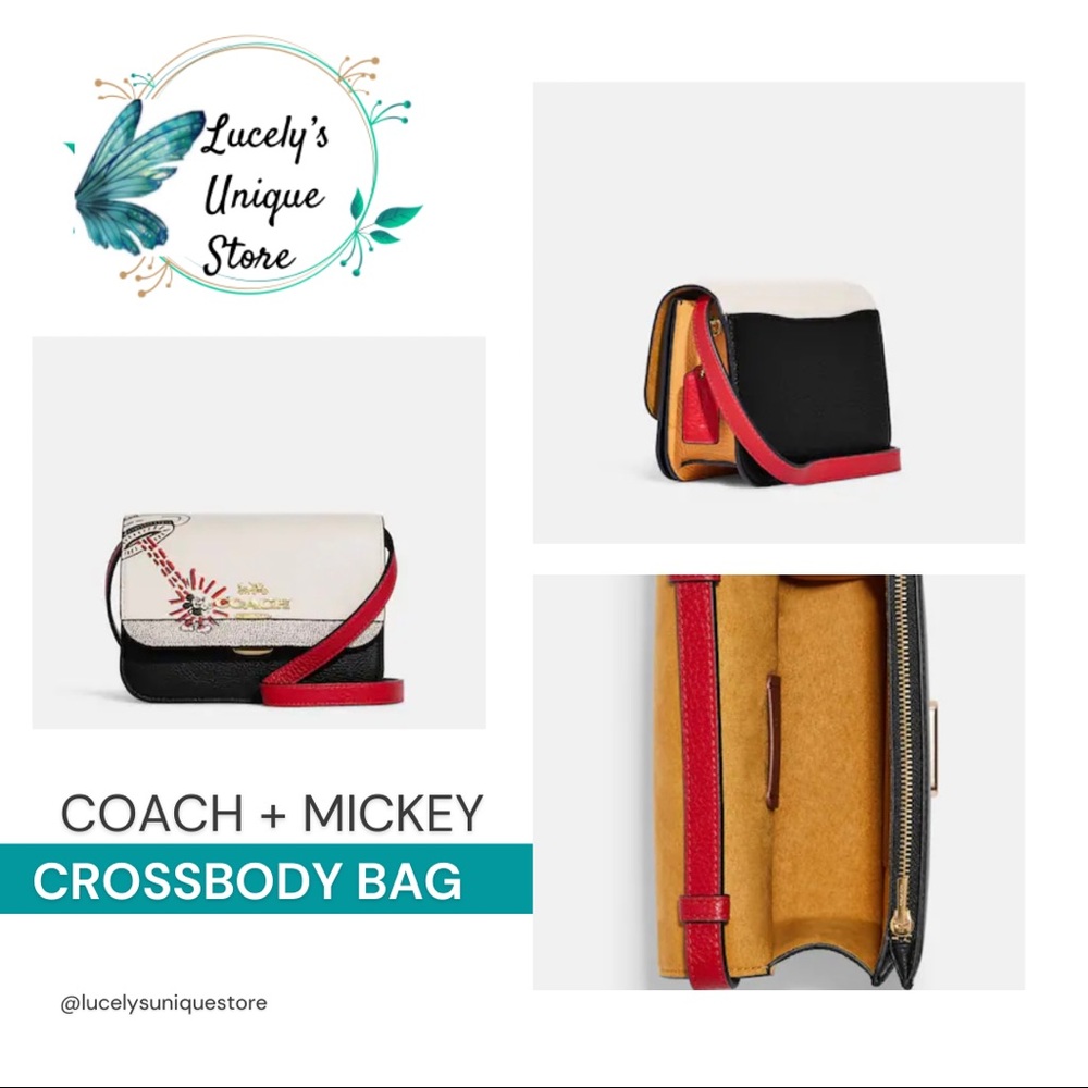 NWT Coach + Mickey Mouse Crossbody Bag - Picture 2 of 2